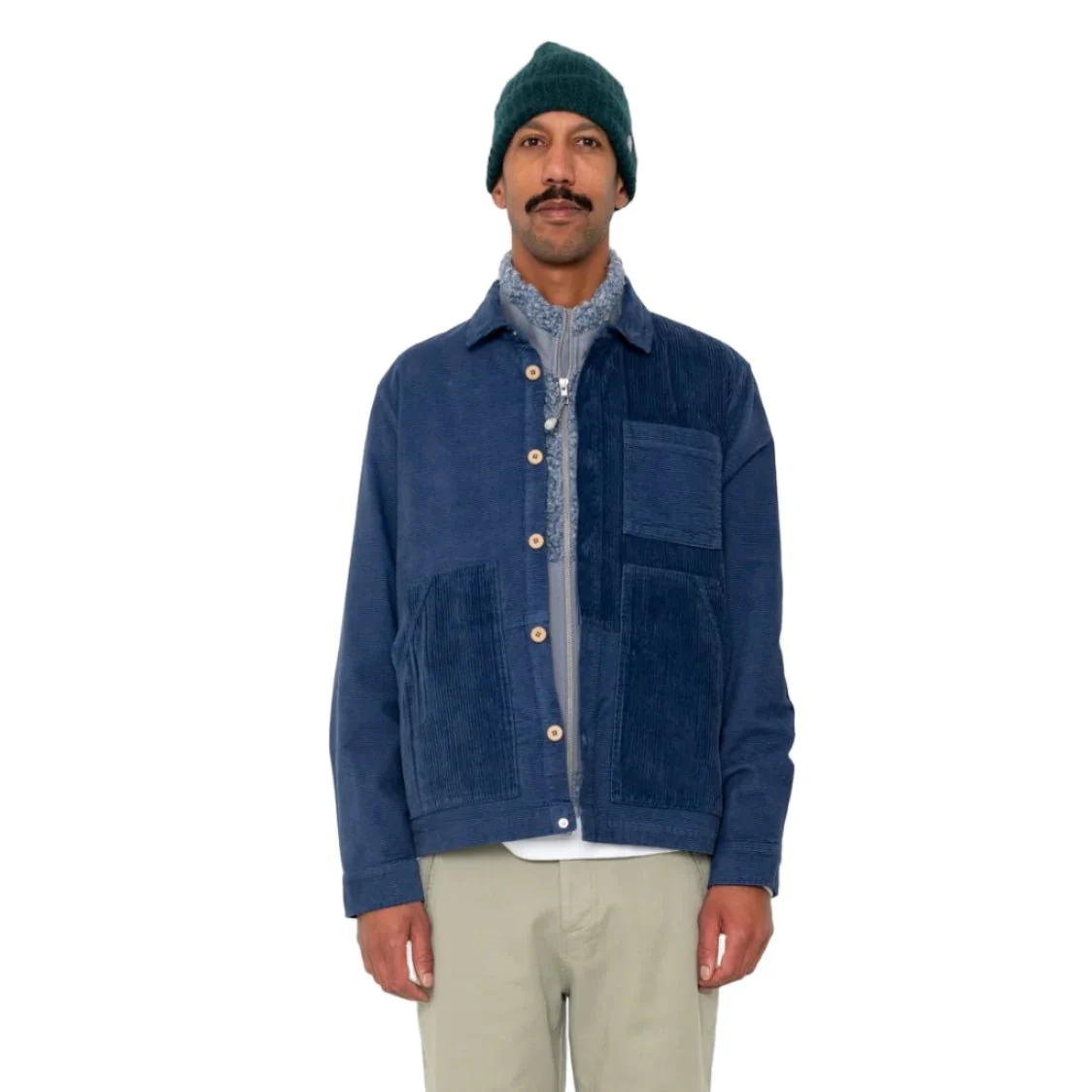 Folk Assembly Worker Jacket Cord Mix Soft Blue - Image 2