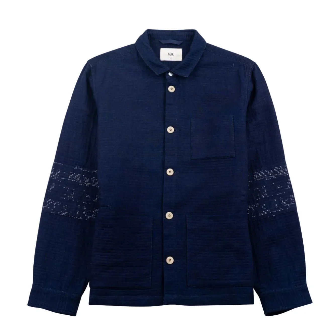 Folk Cotton Assembly Jacket Textured Indigo