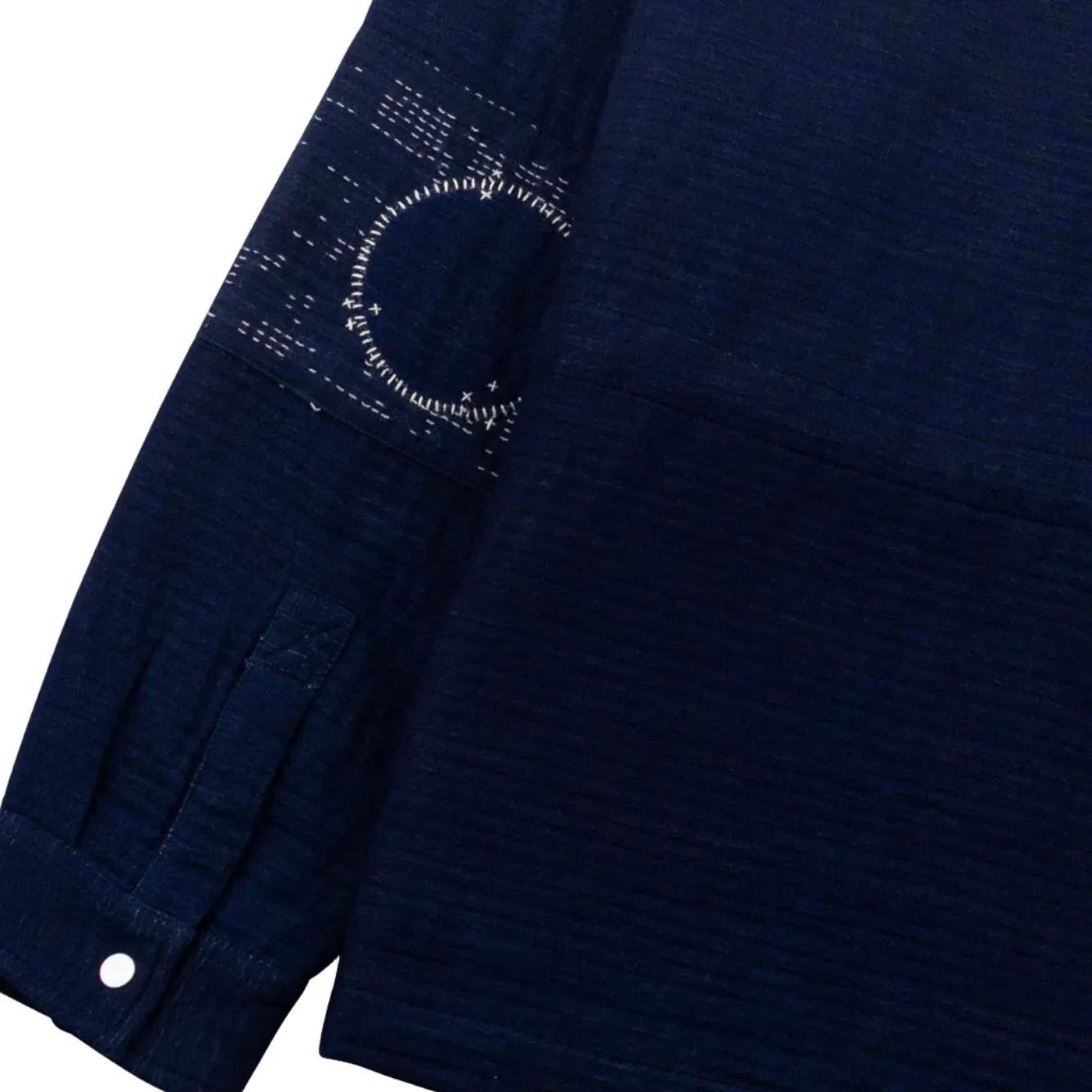 Folk Cotton Assembly Jacket Textured Indigo - Image 5