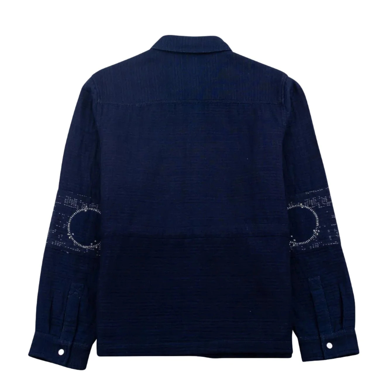 Folk Cotton Assembly Jacket Textured Indigo - Image 7