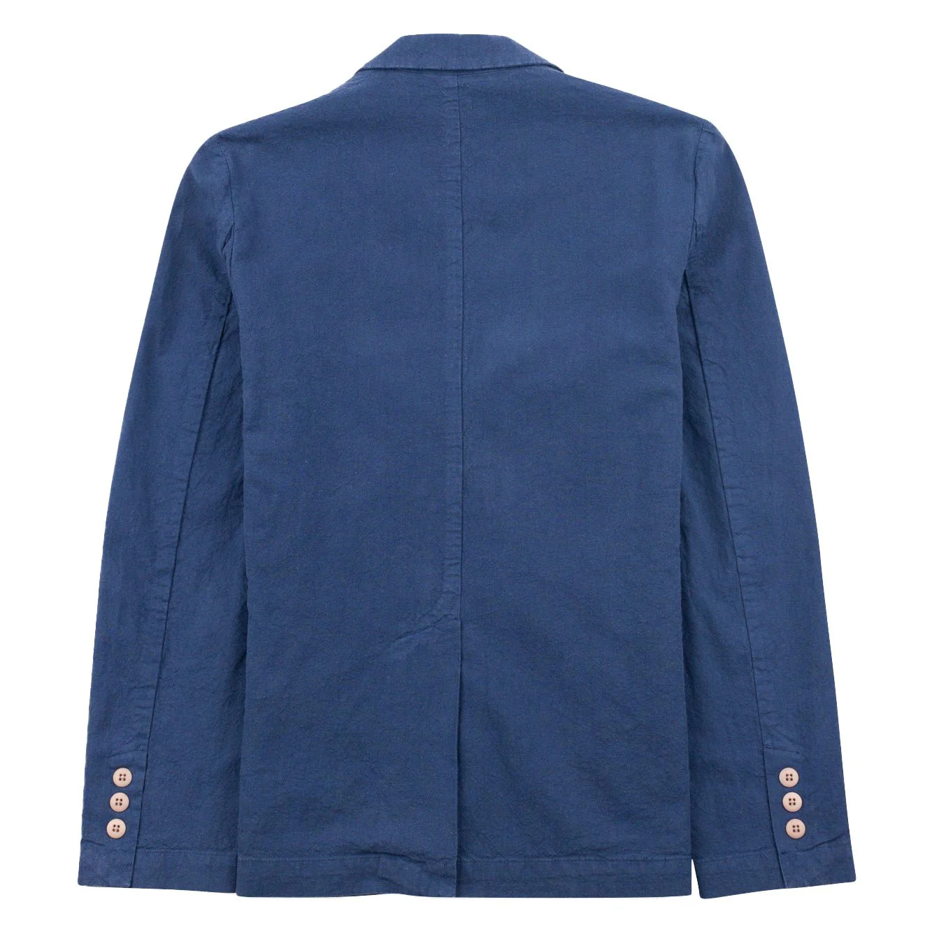 Folk Cotton Linen Blazer Soft Navy - Image 4