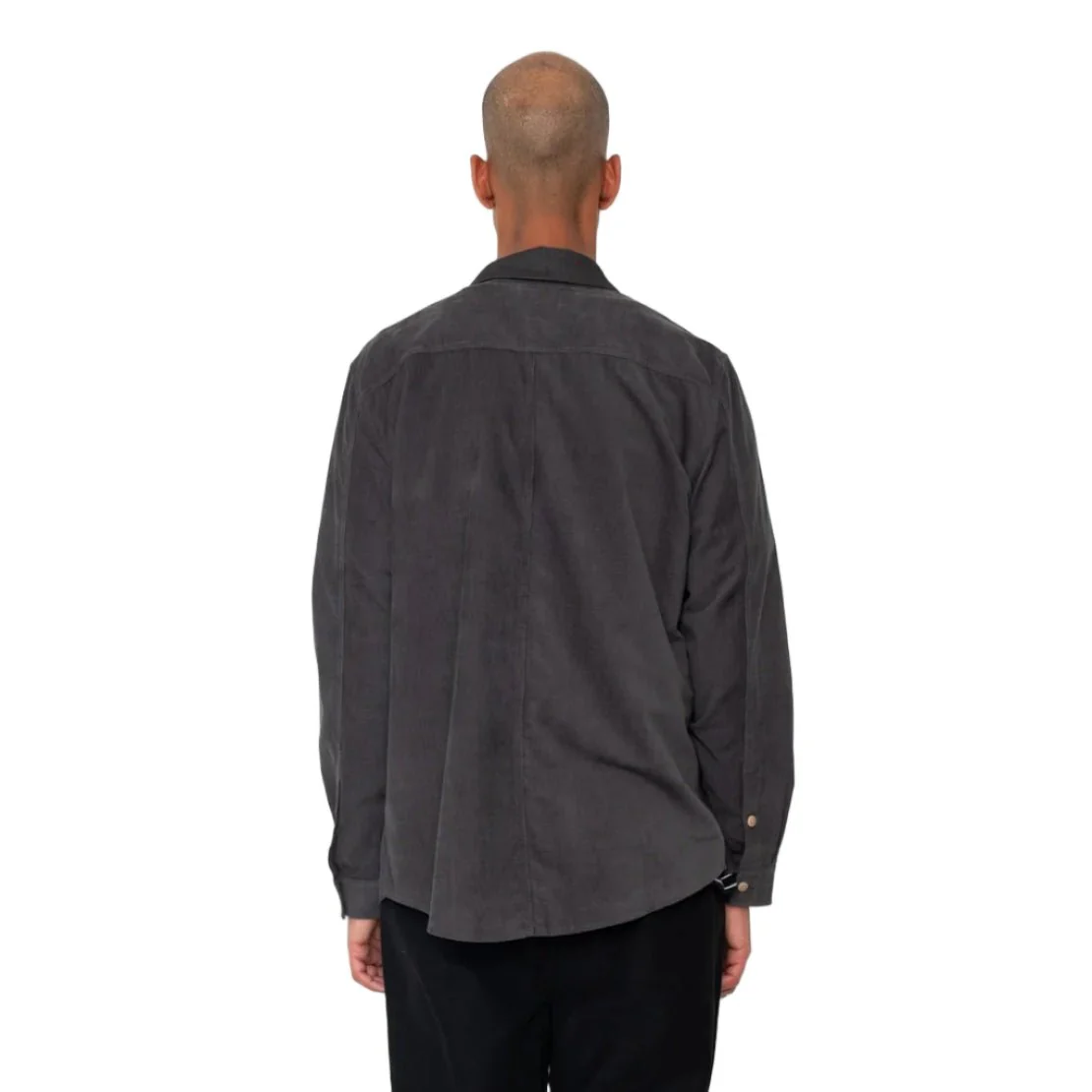 Folk Direction Babycord Shirt Charcoal - Image 5