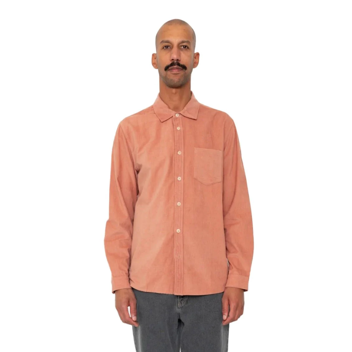 Folk Direction Babycord Shirt Dusty Pink - Image 2