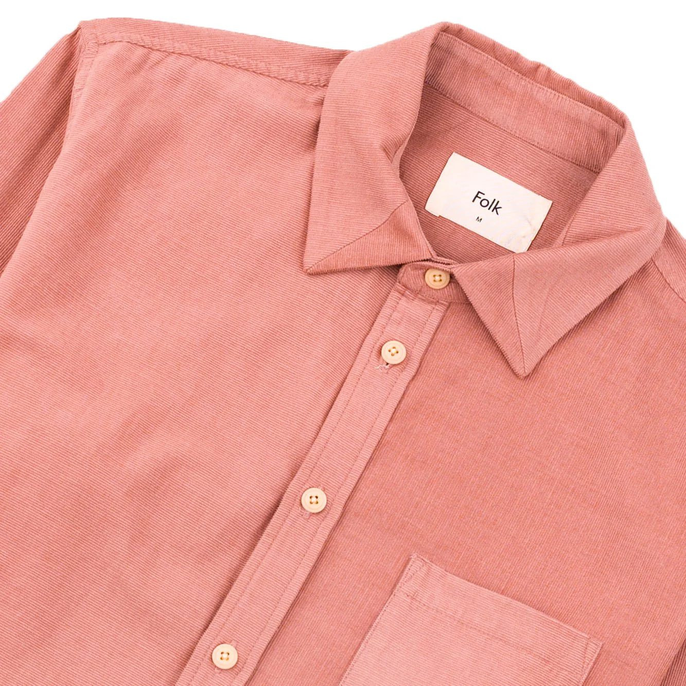 Folk Direction Babycord Shirt Dusty Pink - Image 3