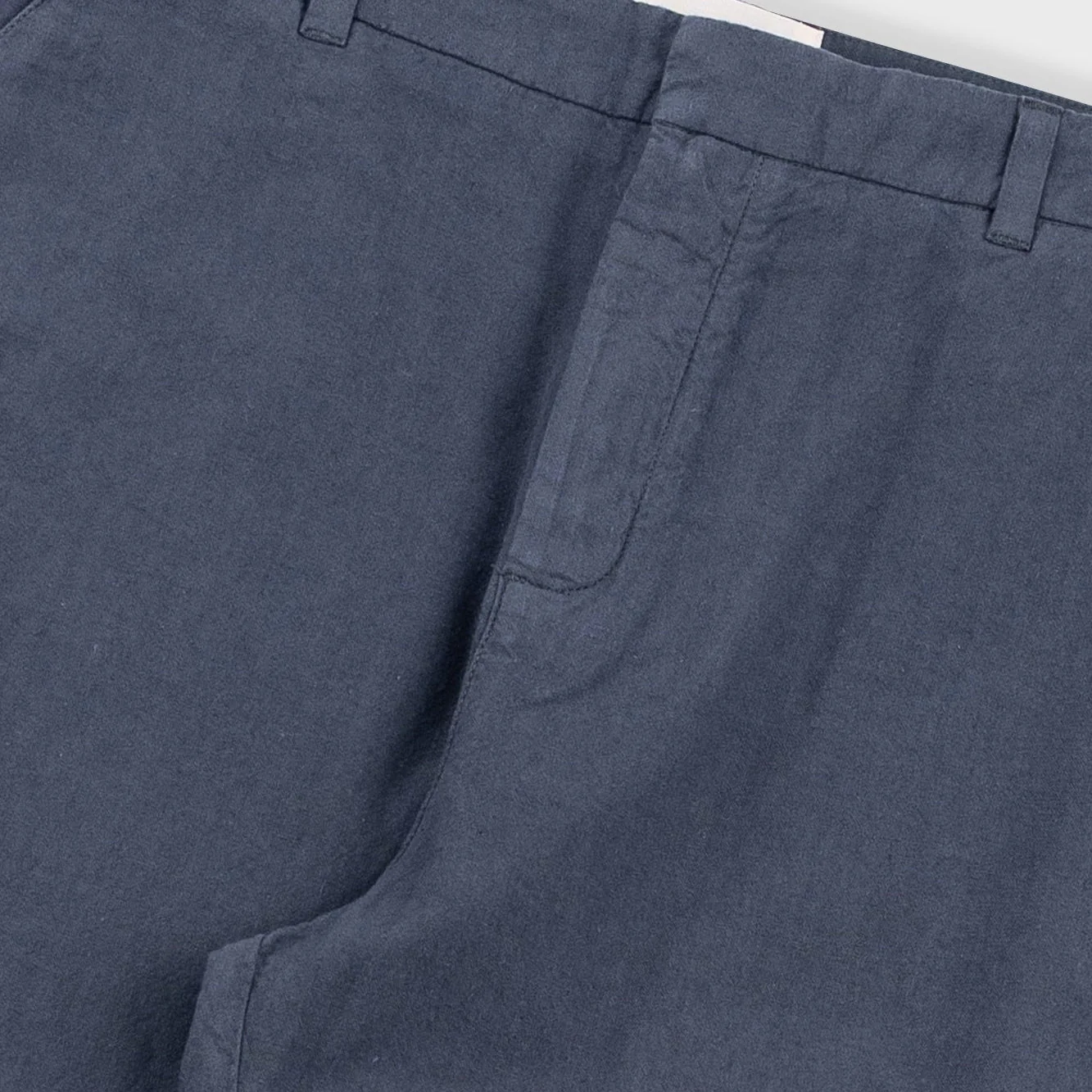 Folk Linen/Cotton Fixed Waistband Trouser Charcoal - Image 3