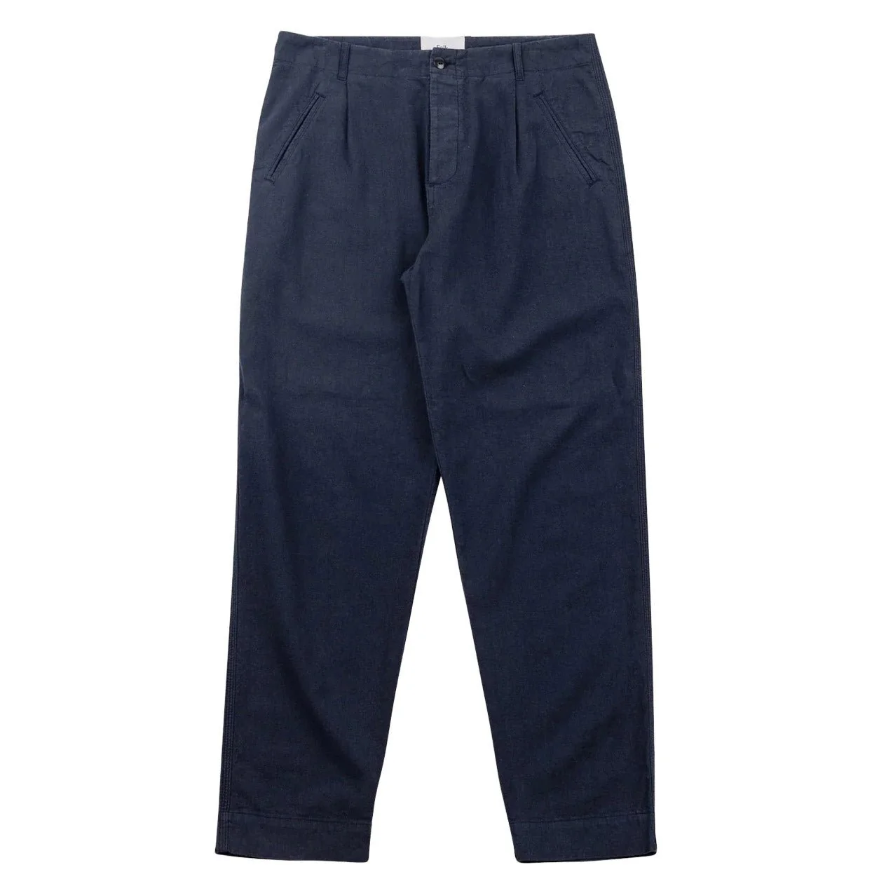 Folk Linen/ Cotton Assembly Pant Dark Navy - Image 2