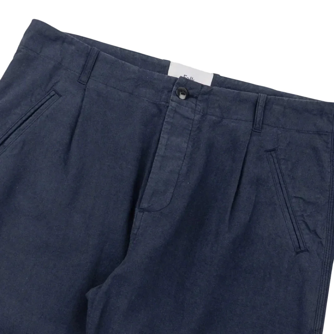Folk Linen/ Cotton Assembly Pant Dark Navy - Image 4