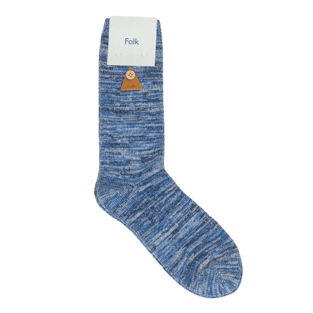 Folk Melange Socks Deep Blue Mix