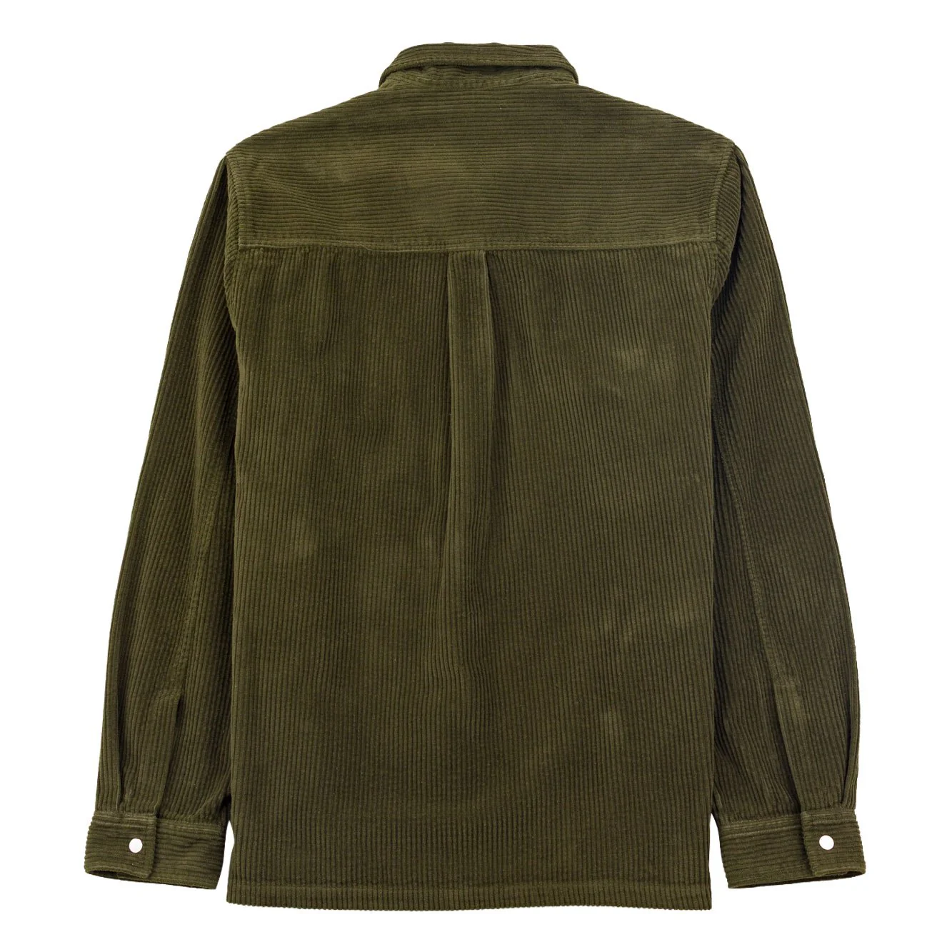 Folk Patch Overshirt Chunky Cord Olive - Image 5