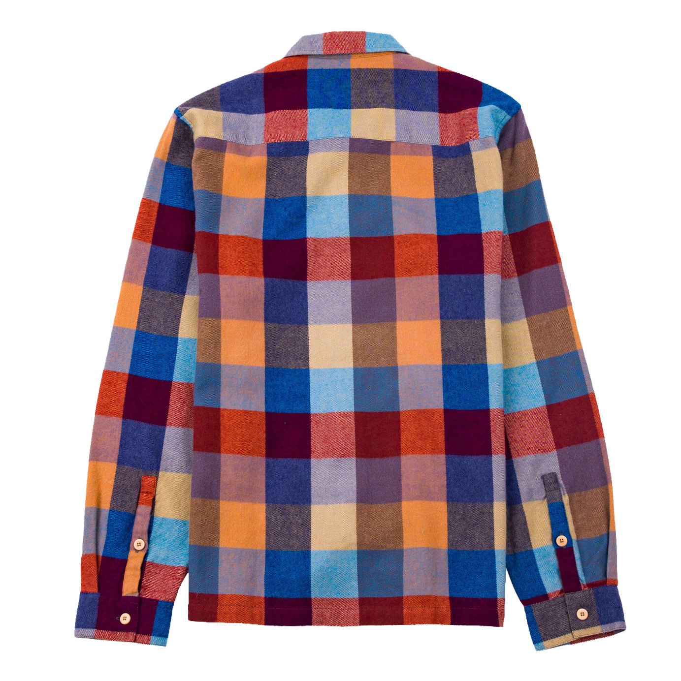 Folk Patch Shirt Crimson Blue Mix - Image 4