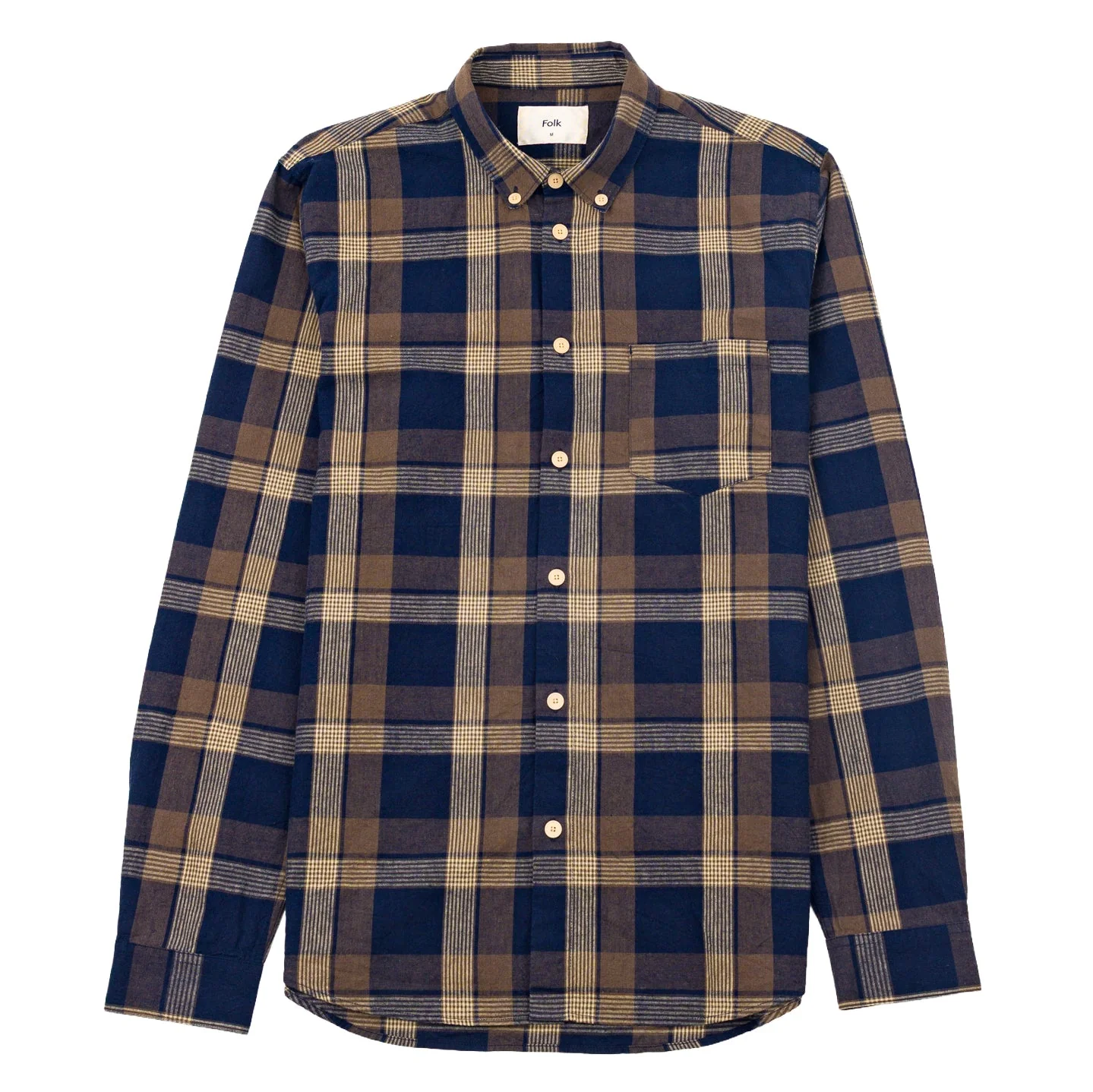 Folk Relaxed Fit Shirt Navy / Olive Check