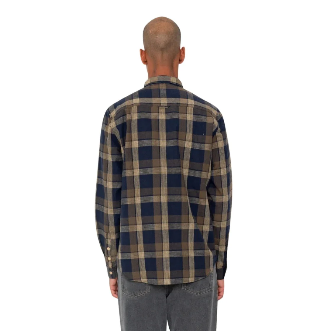 Folk Relaxed Fit Shirt Navy / Olive Check - Image 5