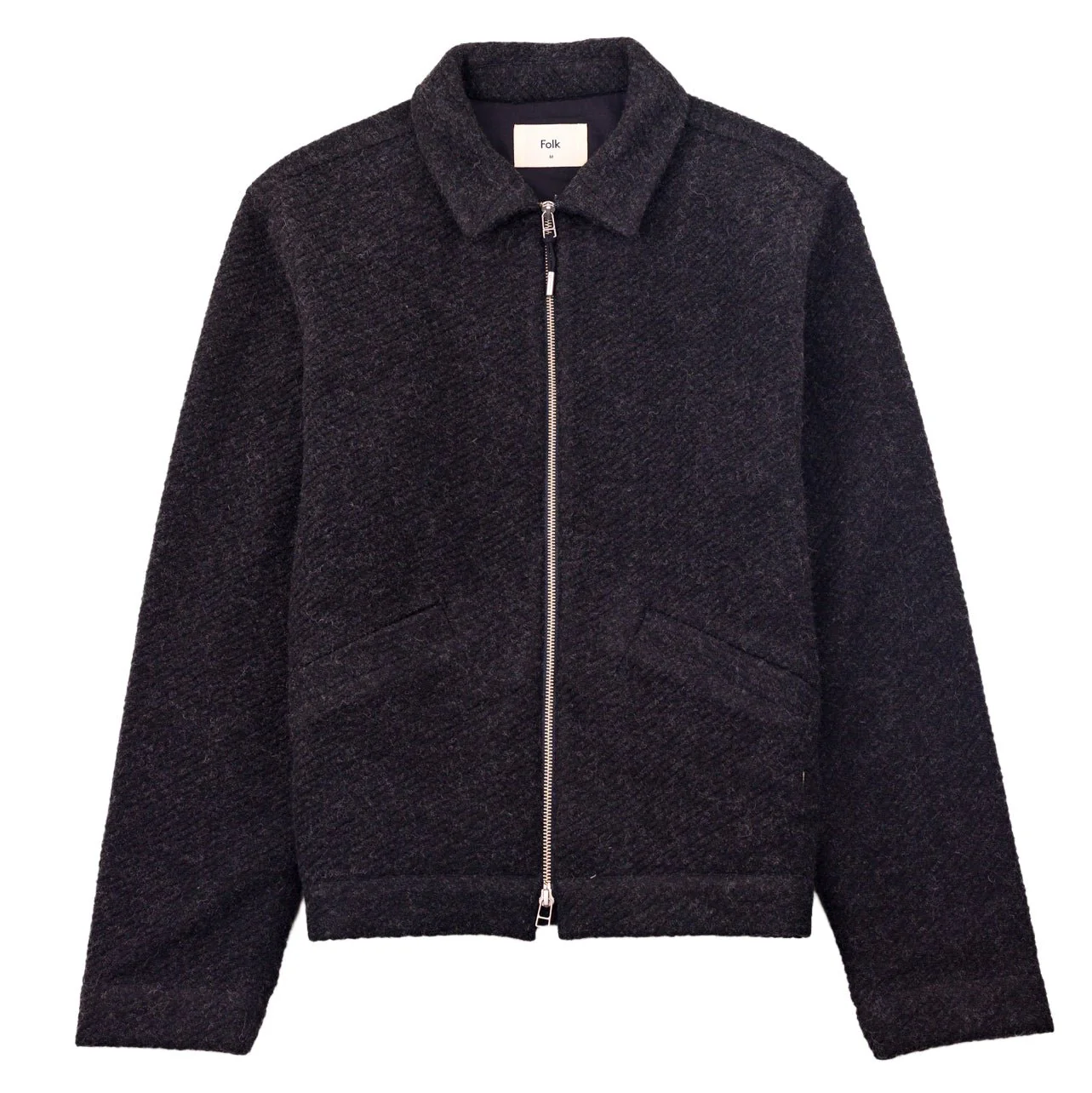 Folk Signal Blouson Wool Twill Charcoal