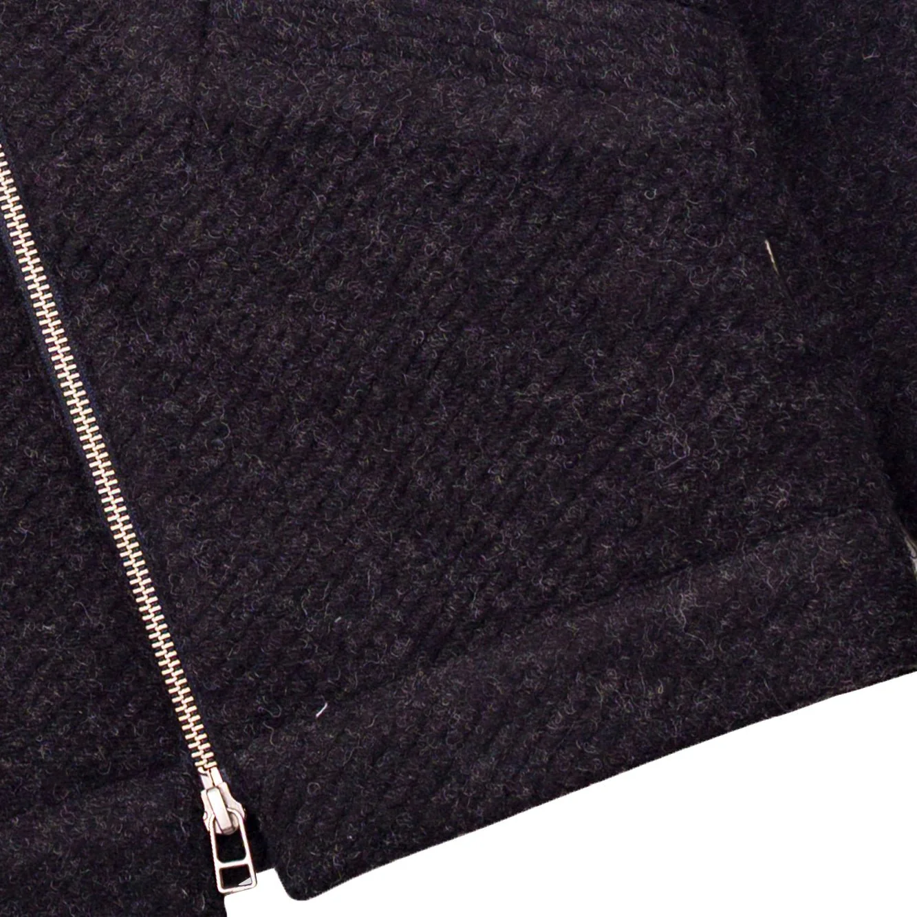 Folk Signal Blouson Wool Twill Charcoal - Image 4