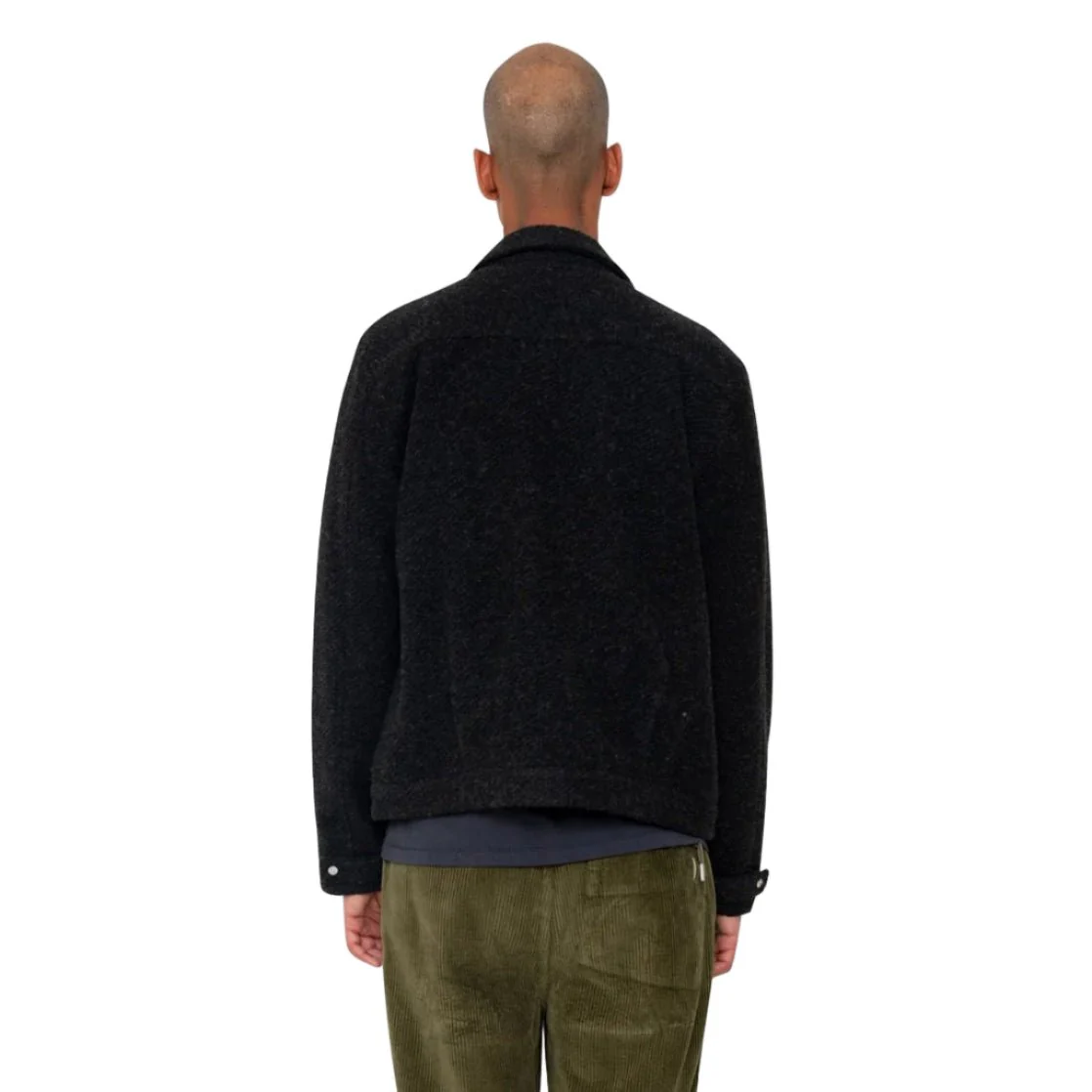 Folk Signal Blouson Wool Twill Charcoal - Image 5
