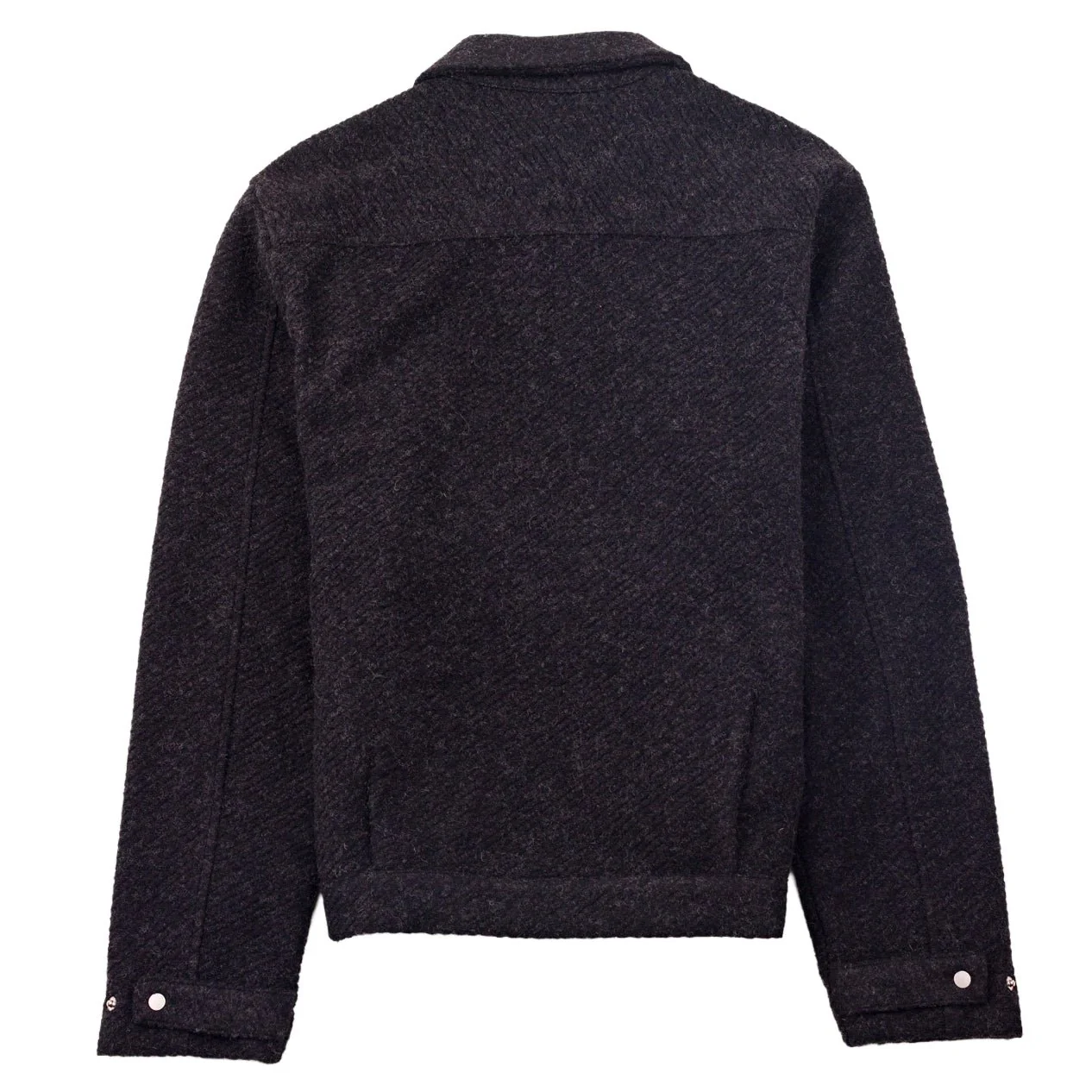 Folk Signal Blouson Wool Twill Charcoal - Image 6