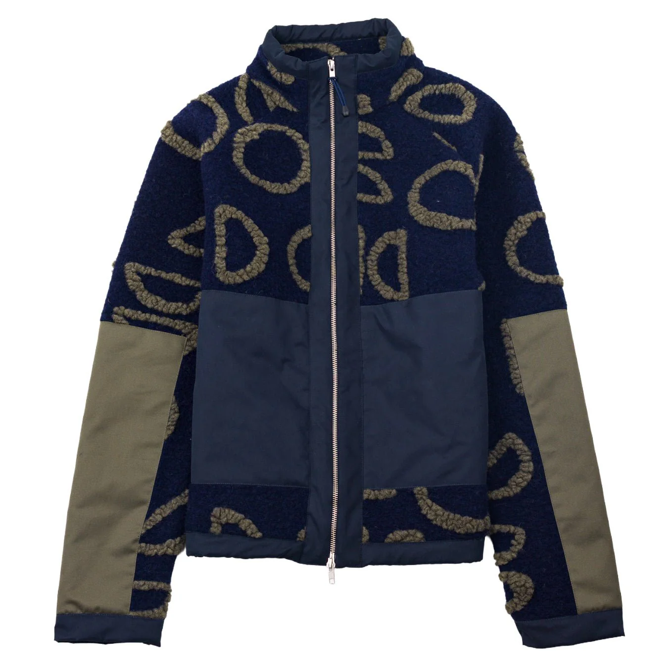 Folk Signal Fleece Circle Jacquard Navy