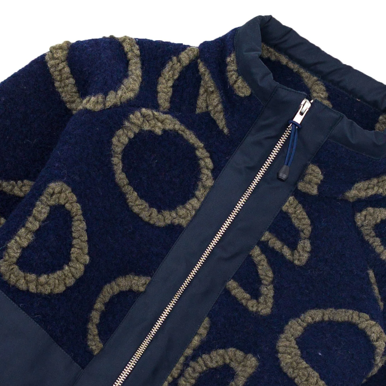 Folk Signal Fleece Circle Jacquard Navy - Image 3