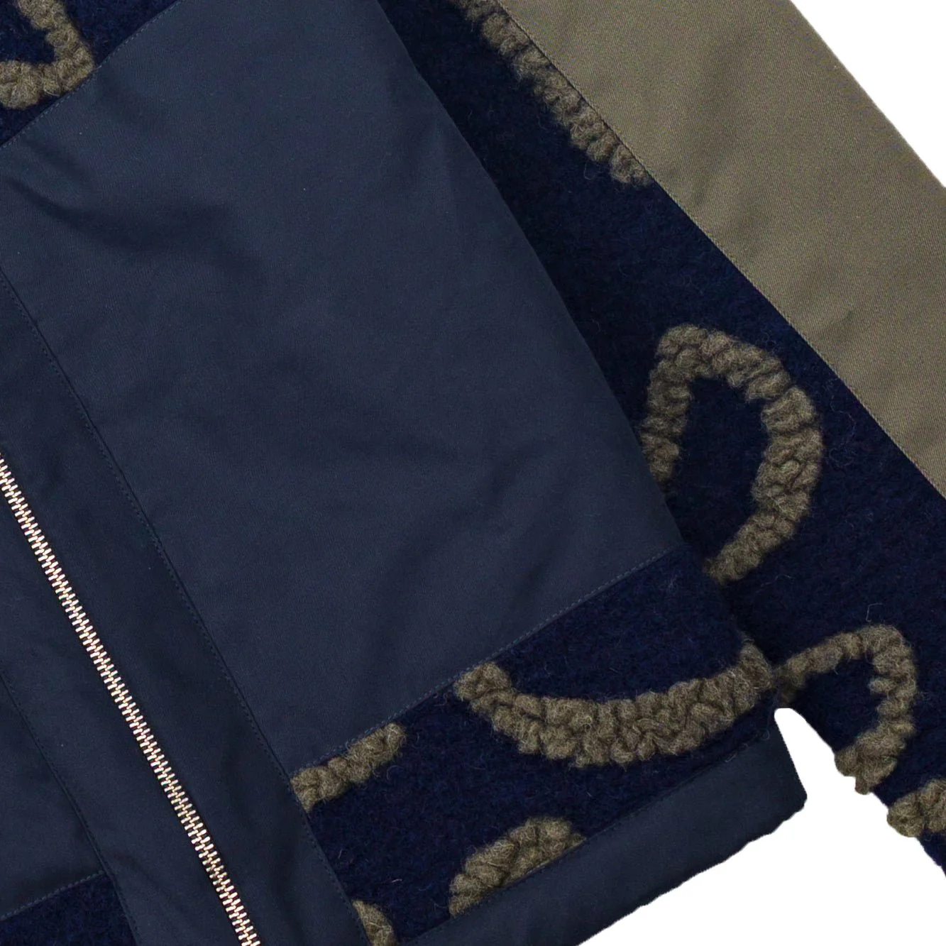 Folk Signal Fleece Circle Jacquard Navy - Image 5