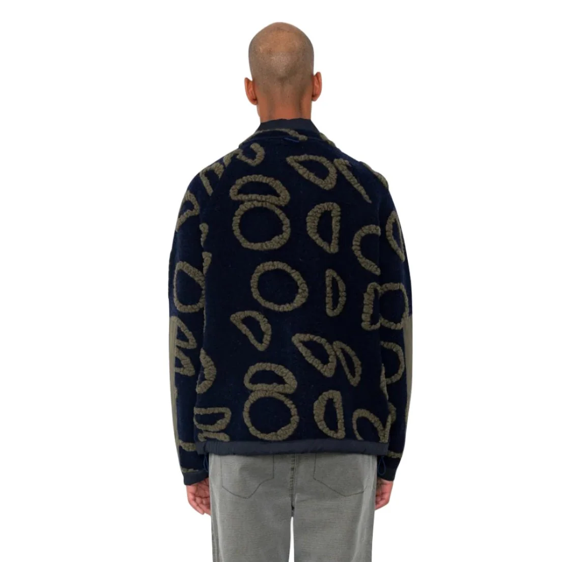 Folk Signal Fleece Circle Jacquard Navy - Image 6