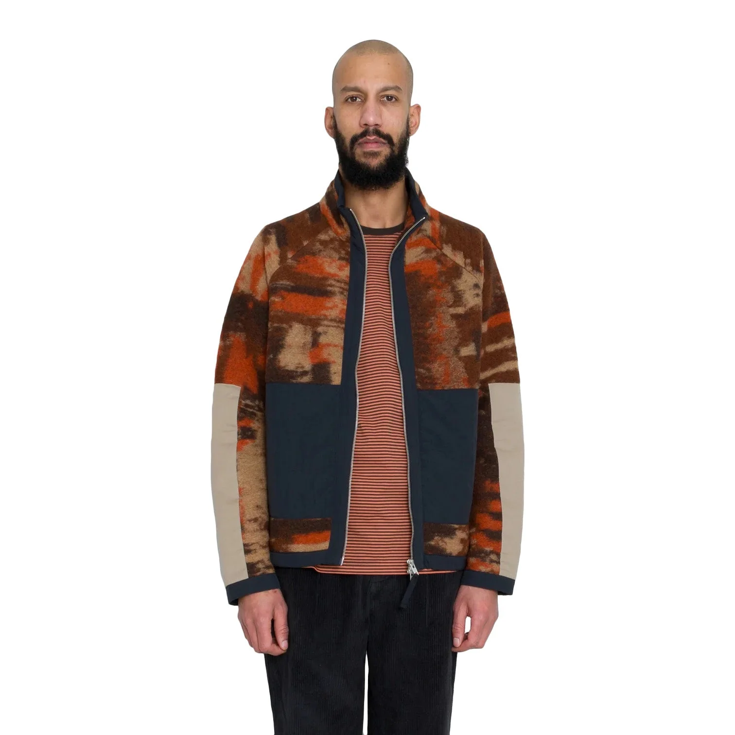 Folk Signal Fleece Multi Jacquard Rust