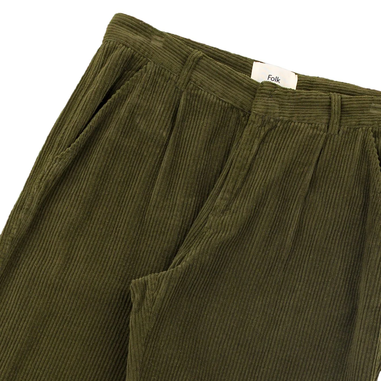 Folk Signal Pant Olive Chunky Cord Olive - Image 3