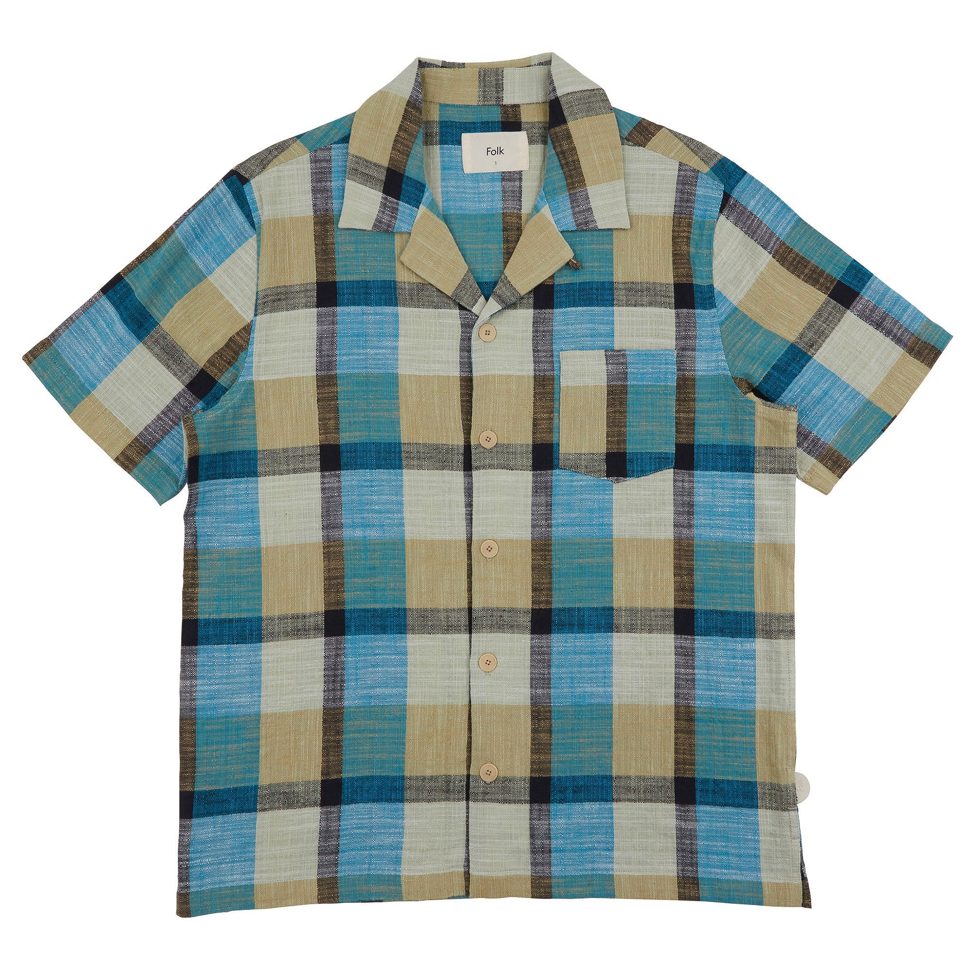 Folk Soft Collar Shirt Multi Gingham Check Multi - Image 2