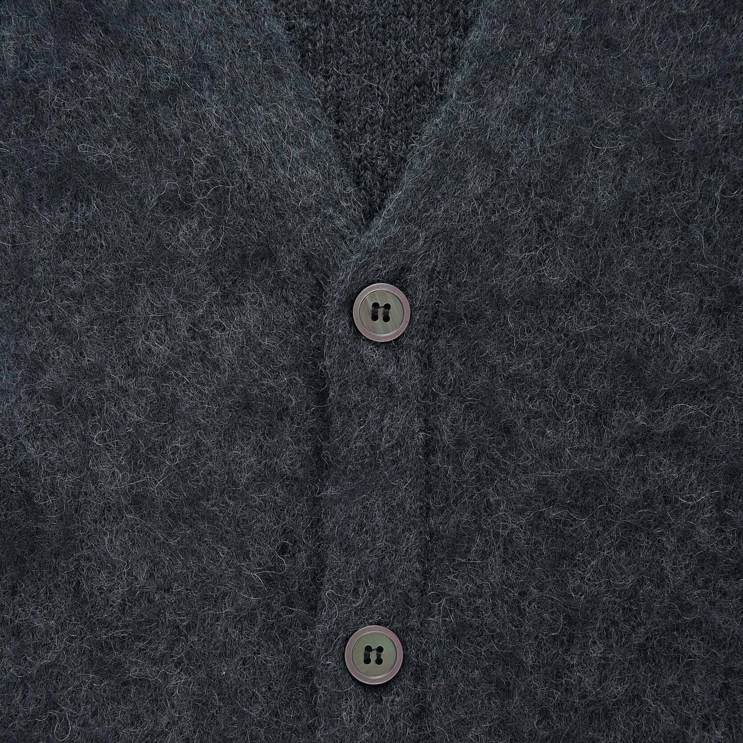 Gramicci Mohair Cardigan Charcoal - Image 2