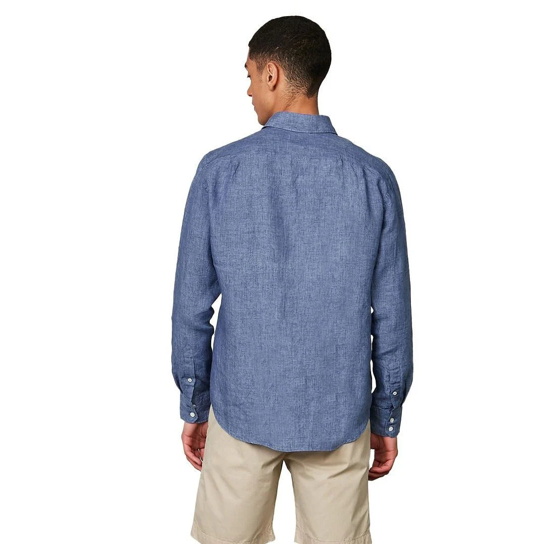 Hartford Paul Delave Linen Shirt Denim - Image 3