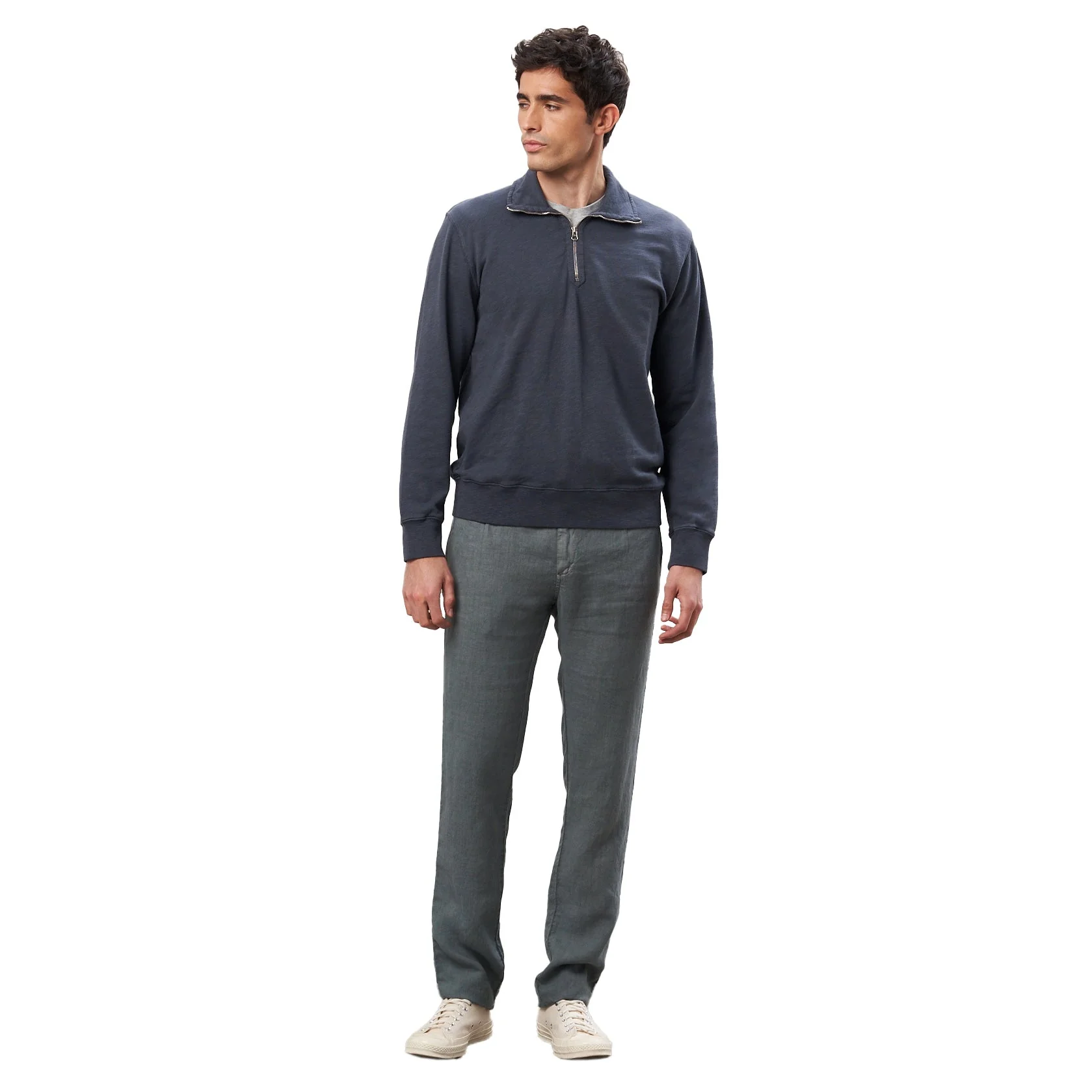 Hartford Tanker Linen Pants Eucalyptus