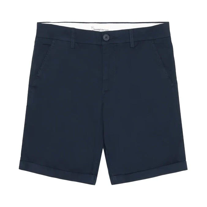 Knowledge Cotton Apparel Chuck Poplin Chino Shorts Total Eclipse - Image 2