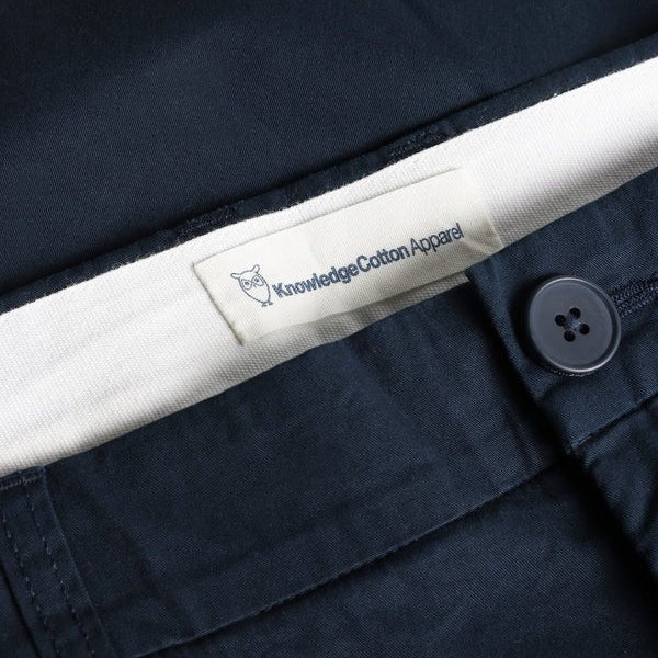 Knowledge Cotton Apparel Chuck Poplin Chino Shorts Total Eclipse - Image 3
