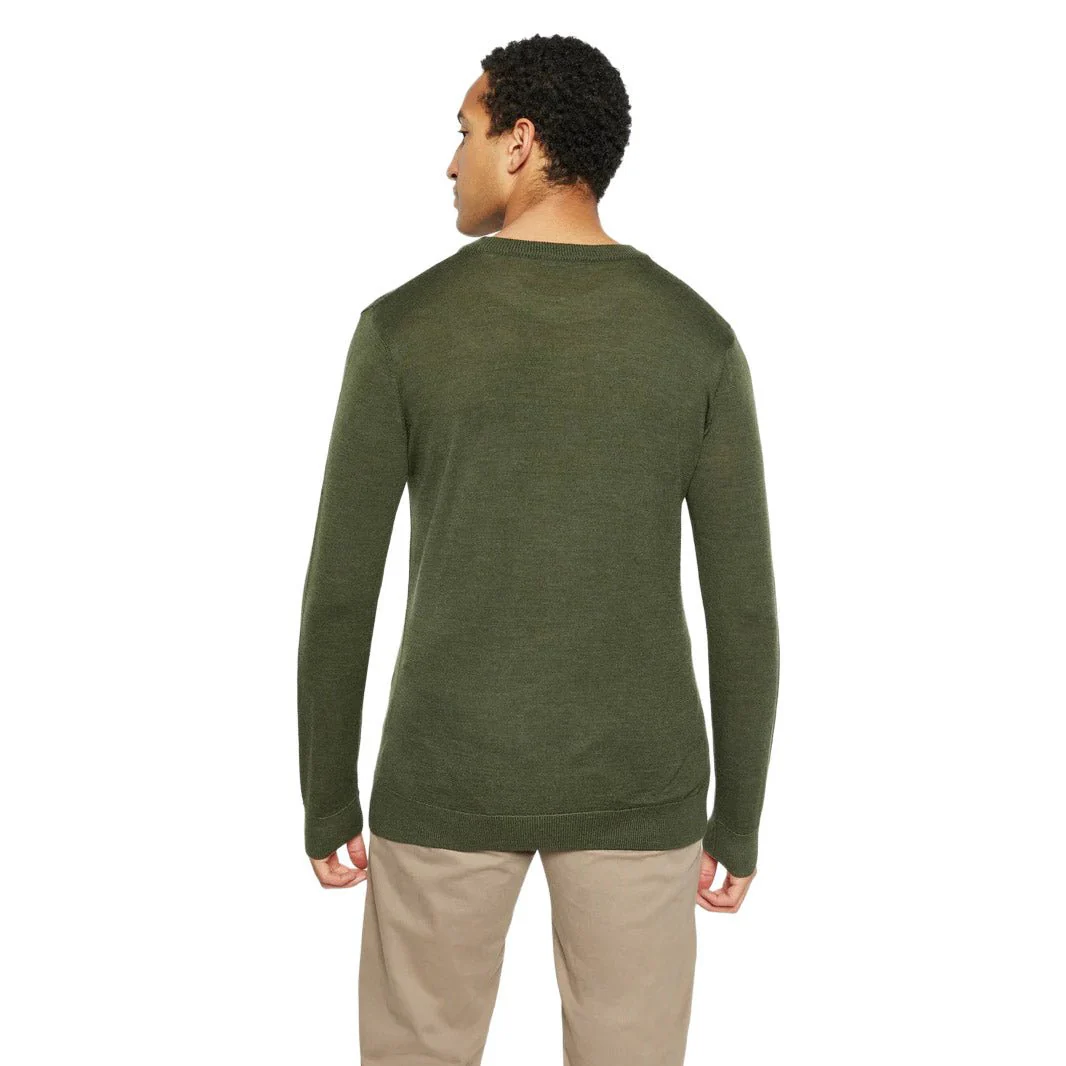 Knowledge Cotton Apparel Classic Merino Wool Crew Forest Night - Image 5
