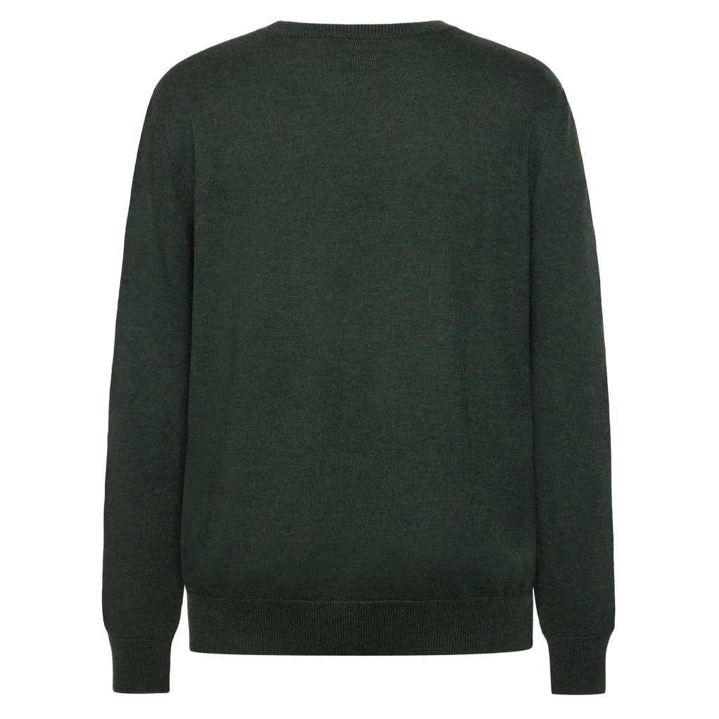 Knowledge Cotton Apparel Classic Merino Wool Crew Forest Night - Image 6