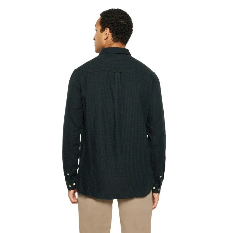 Knowledge Cotton Apparel Organic Cotton Check Shirt Green - Image 4