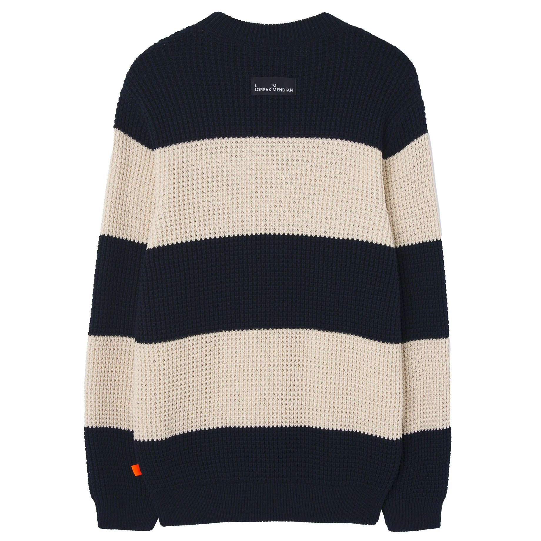 Loreak Mendian Ekhi Block Stripe Knit Navy - Image 5