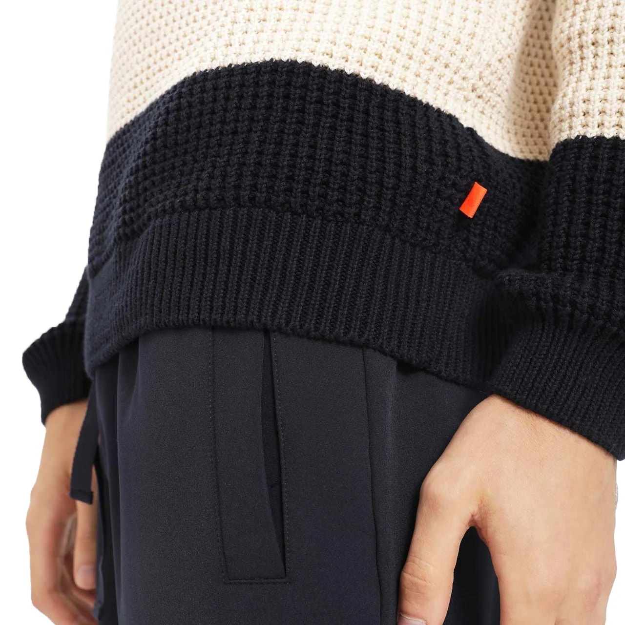 Loreak Mendian Ekhi Block Stripe Knit Navy - Image 6