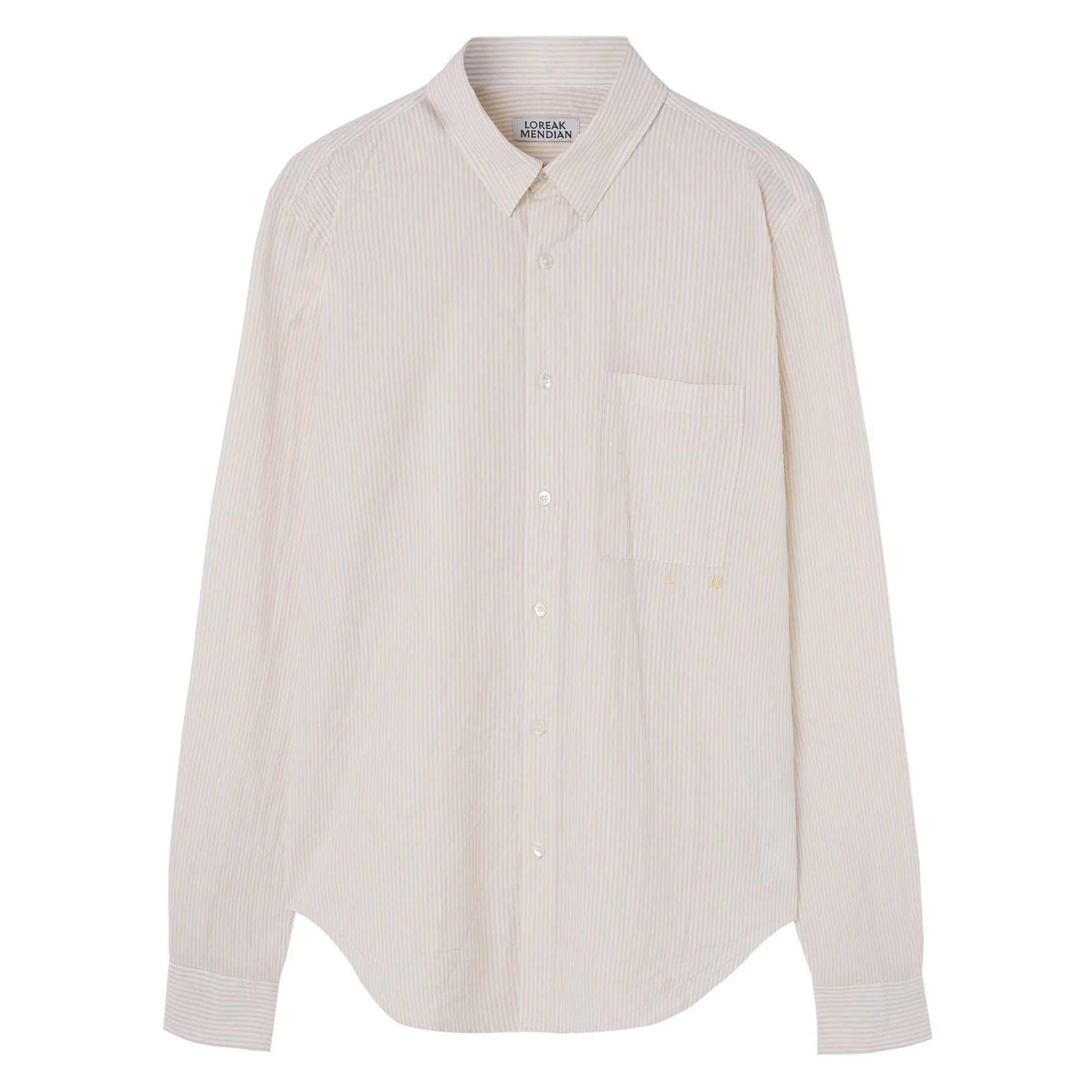Loreak Mendian Zarugalde Seersucker Shirt Vanilla - Image 3