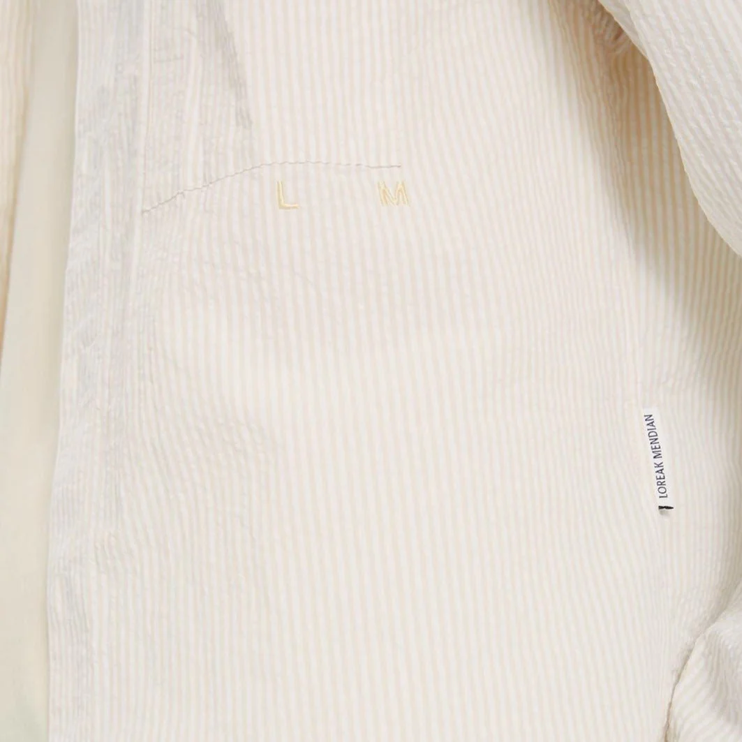 Loreak Mendian Zarugalde Seersucker Shirt Vanilla - Image 4