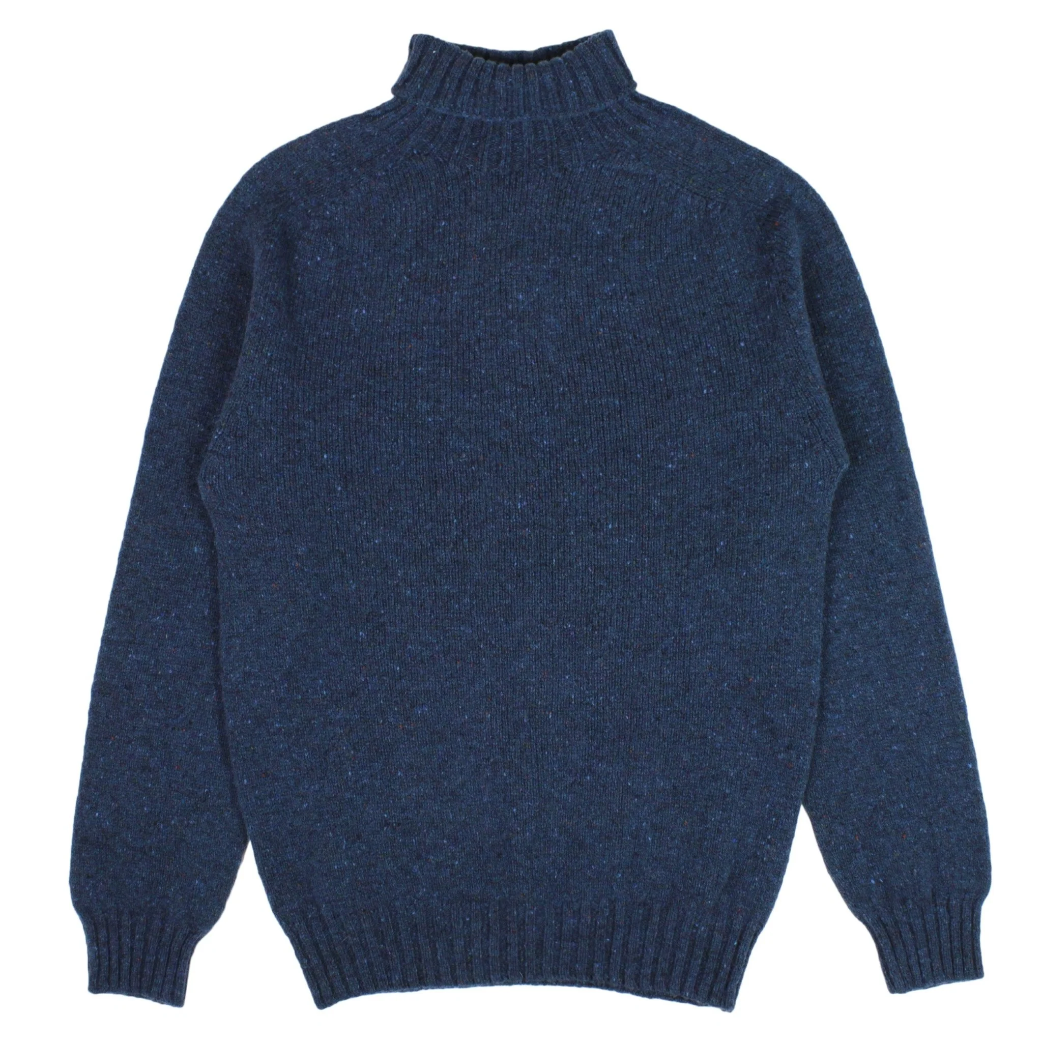 Merchant Menswear Chunky Nep Roll Neck Soay