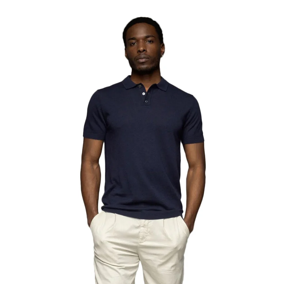 Mos Mosh Gallery Adam S/S Polo Shirt Navy