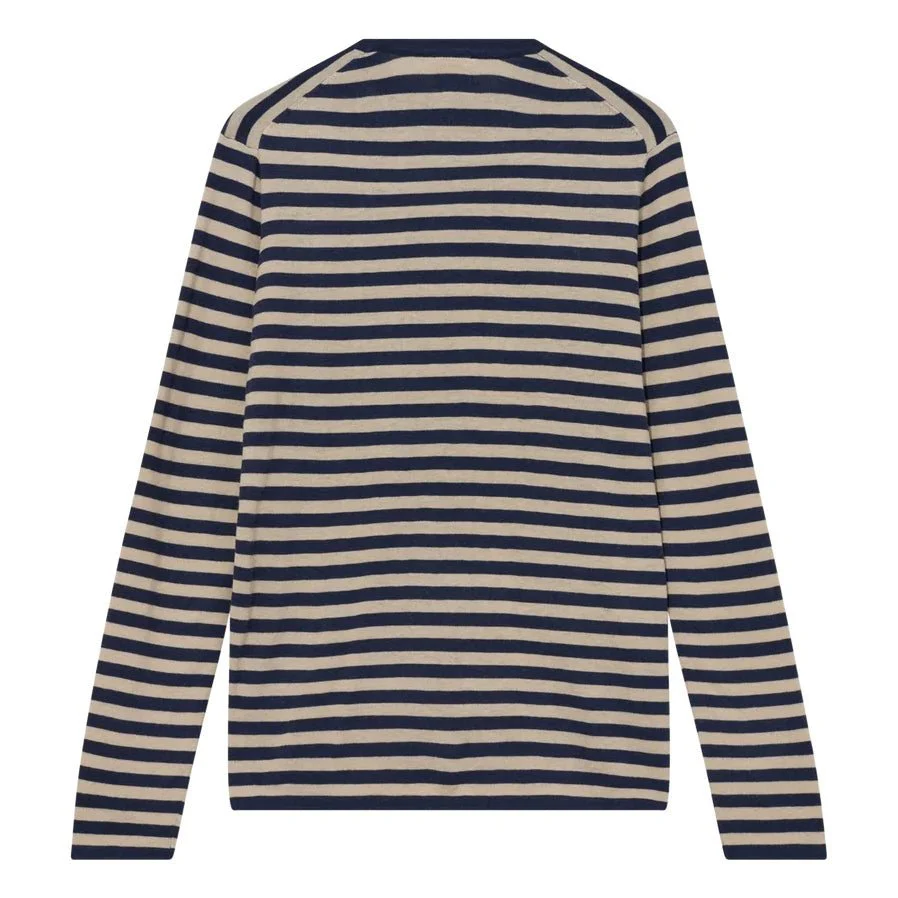 Mos Mosh Gallery Adam Soft Stripe Knit Dark Sky / Blue - Image 4