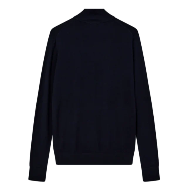 Mos Mosh Gallery Adam Soft Zip Turtle Neck Navy - Image 4