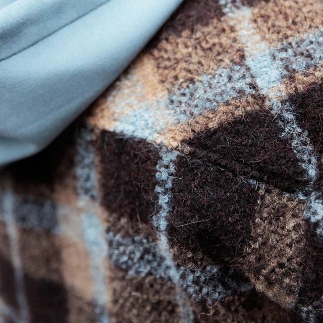 Mos Mosh Gallery Blake Alfa Overshirt Brown Latte Check - Image 3