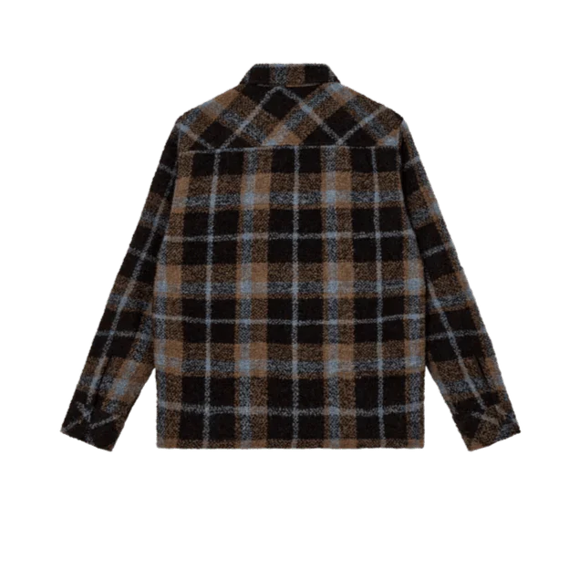 Mos Mosh Gallery Blake Alfa Overshirt Brown Latte Check - Image 5