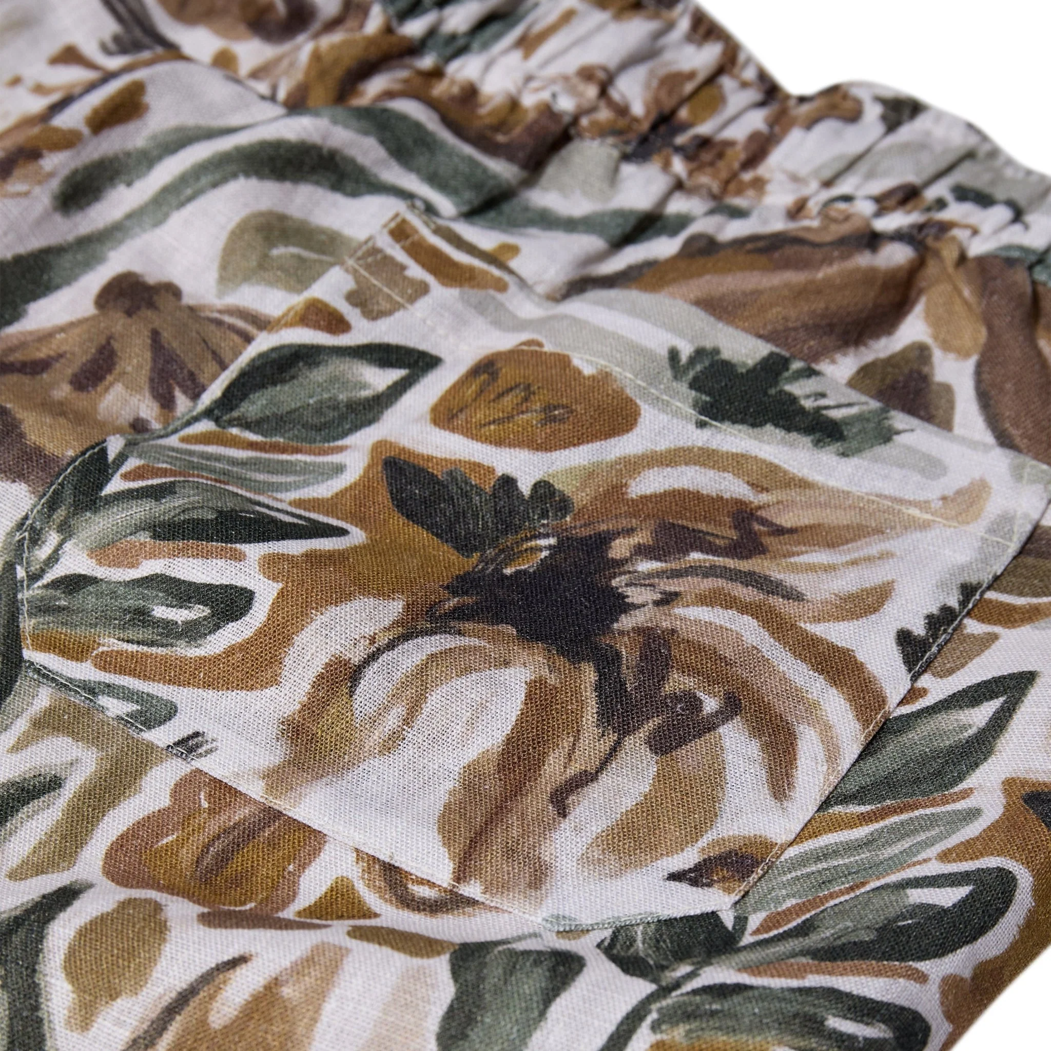Mos Mosh Gallery Holt Sun Linen Shorts Foss Green - Image 2