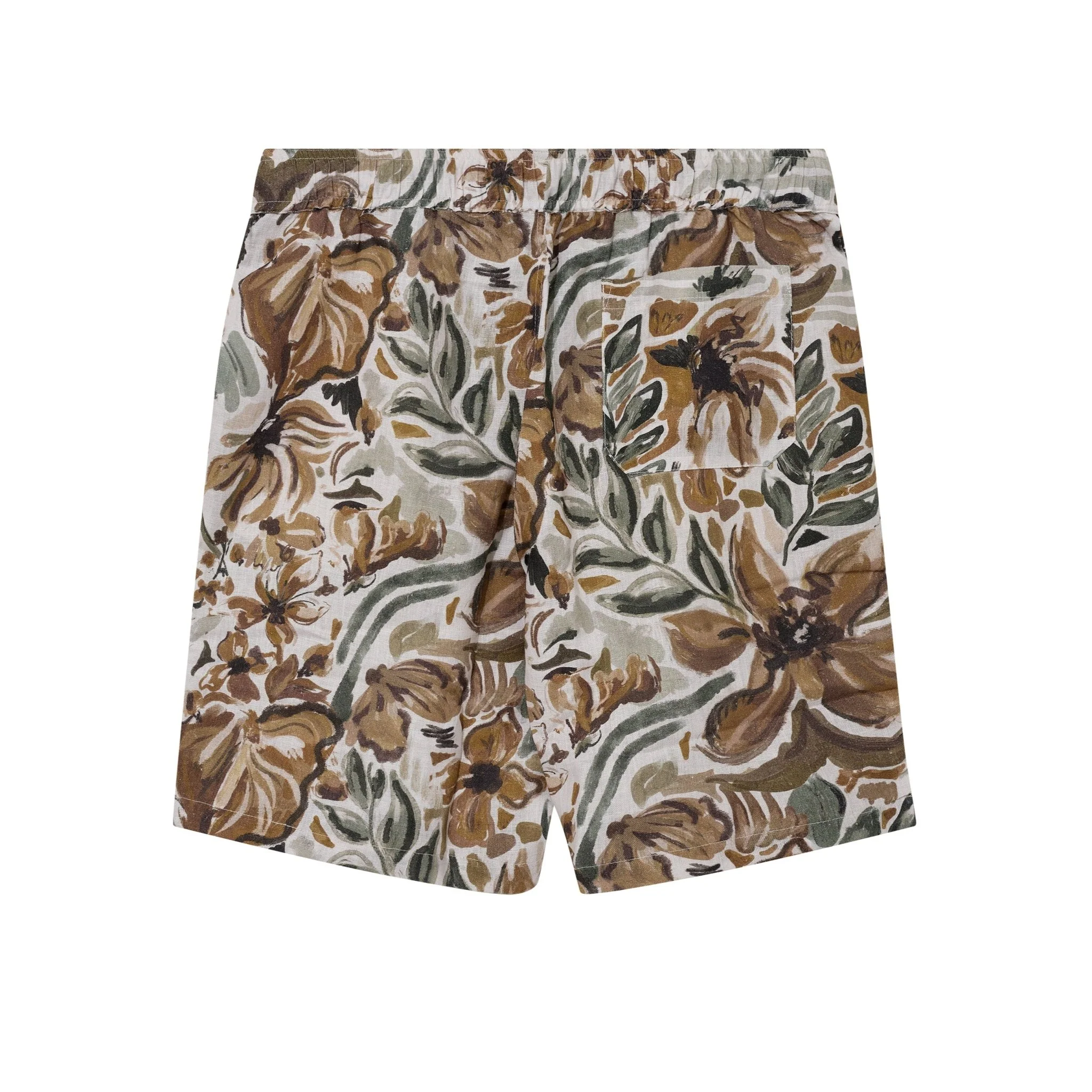 Mos Mosh Gallery Holt Sun Linen Shorts Foss Green - Image 3
