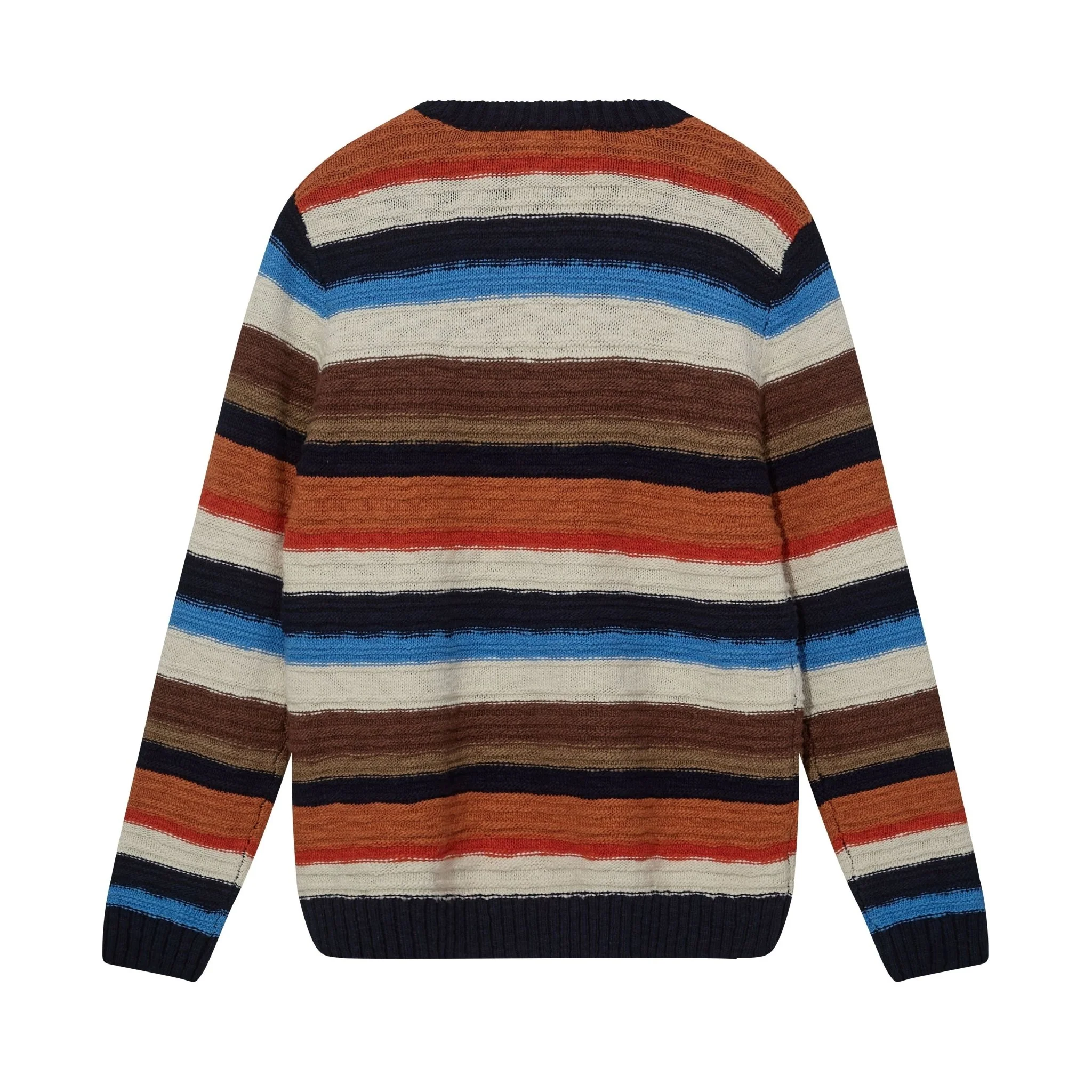 Mos Mosh Gallery Luis Stripe Crew Neck Indigo Stripe - Image 5