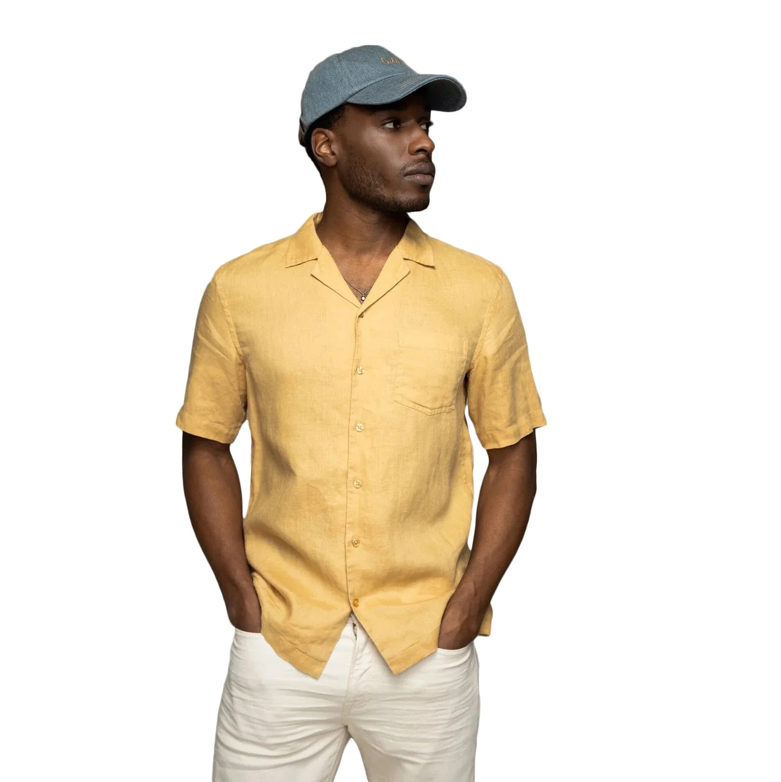 Mos Mosh Gallery Theo Linen Cuban Shirt Sahara
