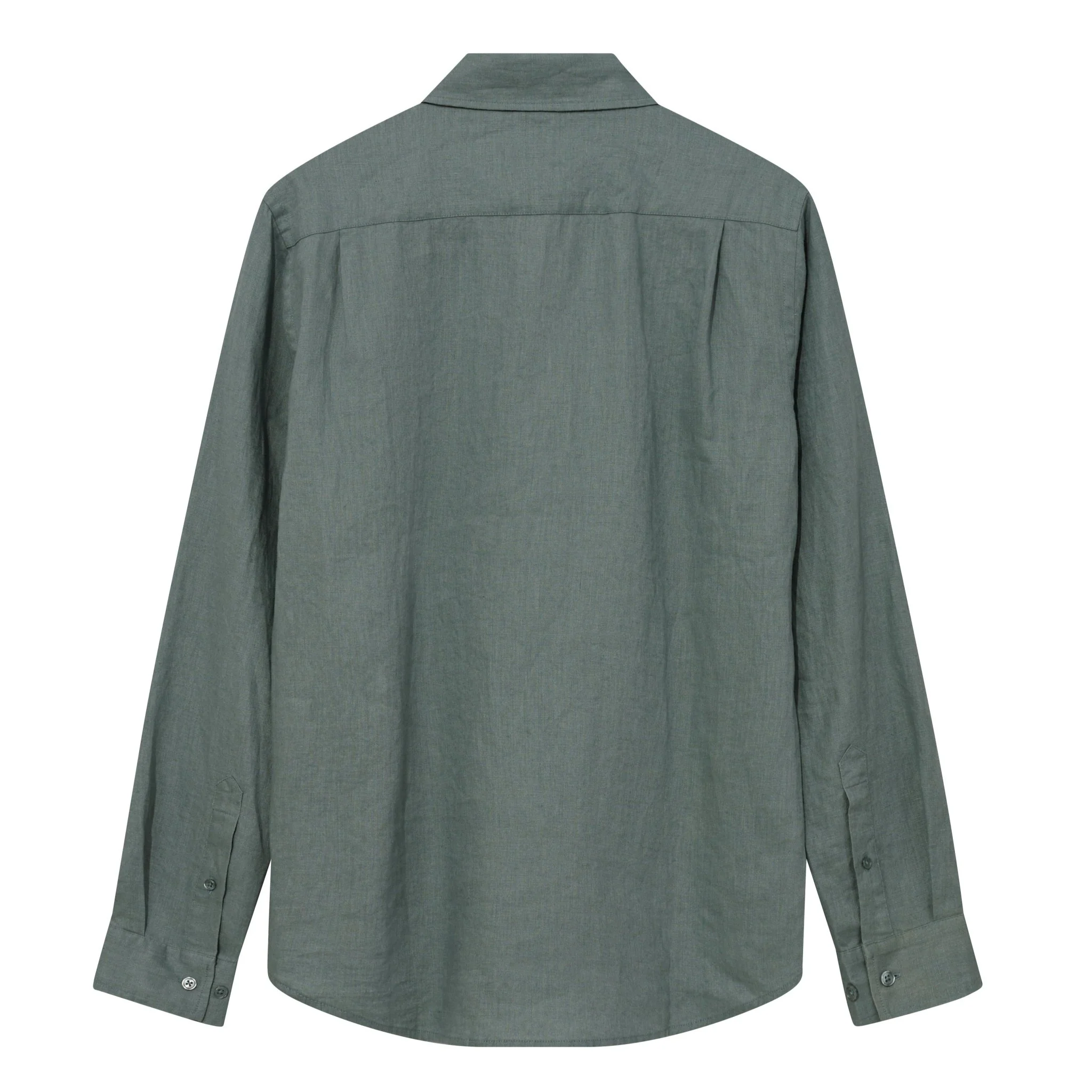 Mos Mosh Gallery Theo Linen Shirt Ice Greenville - Image 3